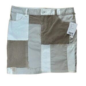 NWT ANTHROPOLOGIE Pilcro Pieced Denim Patchwork Mini Skirt - 30